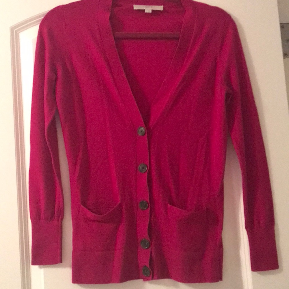 LOFT small cardigan sweater pink